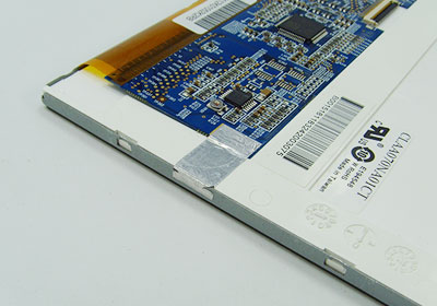 Conductive metal tape attached to the laptop