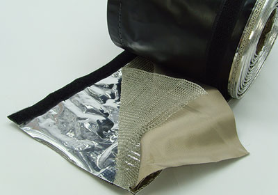 Shielded wrap zipper and velcro
