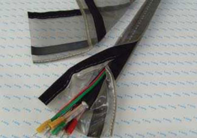RF/EMI shielding cable jacket - metal mesh cover